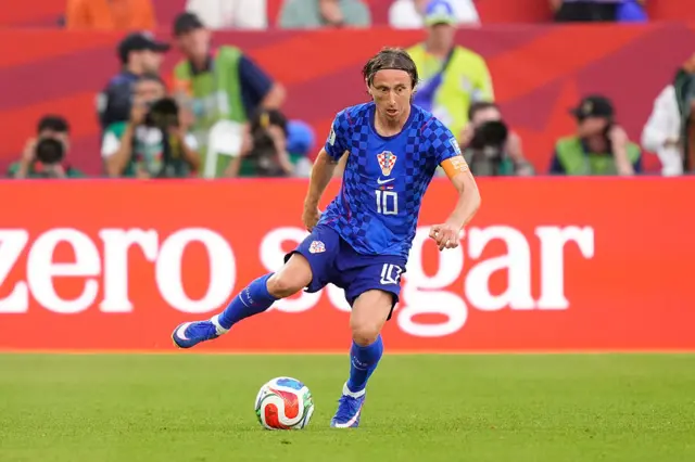 Luka Modric of Croatia controls the ball