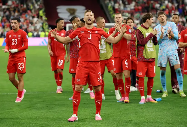 Silvan Widmer applauds fans