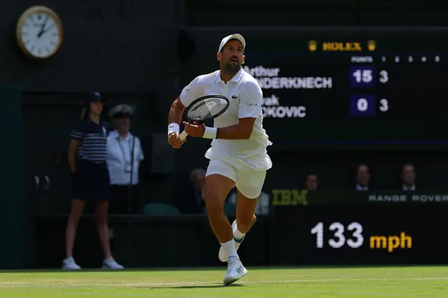 Novak Djokovic keeps his eye on the ball