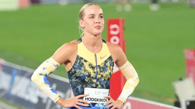 Keely Hodgkinson of Great Britain competes in the women's 400-meter event during the Golden Gala Pietro Mennea, the fourth stage of the 17th edition of the WANDA Diamond League