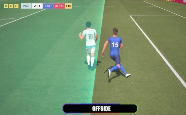Croatia offside VAR graphic