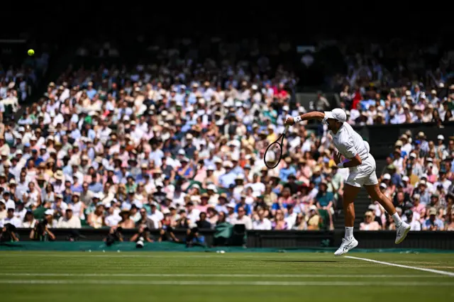 Novak Djokovic of Serbia in action