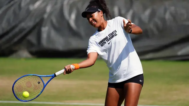 Naomi Osaka in practice
