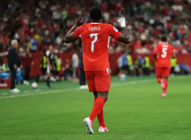 Breel Embolo celebrates