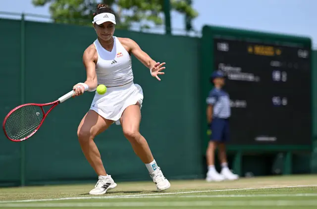 US player Iva Jovic returns to Russia's Ekaterina Alexandrova