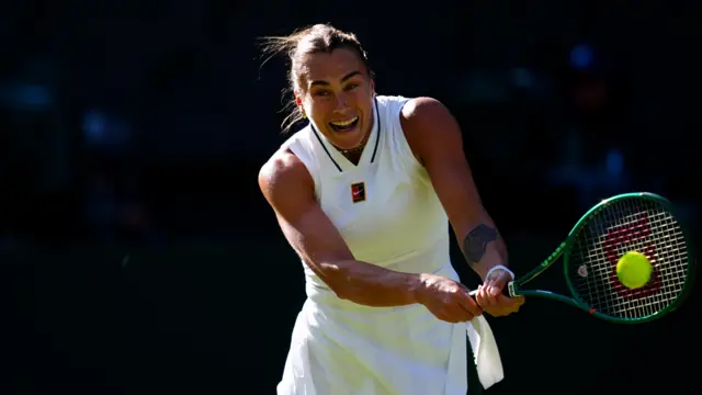 Aryna Sabalenka in action