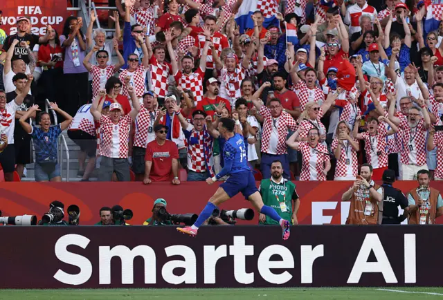 Ivan Perisic #14 of Croatia celebrates