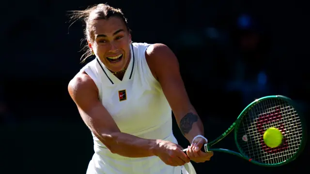 Aryna Sabalenka in action