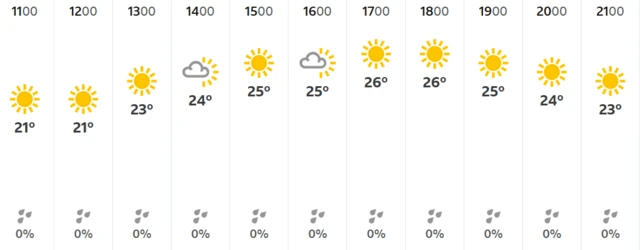 Image showing sunny weather forecast at SW19