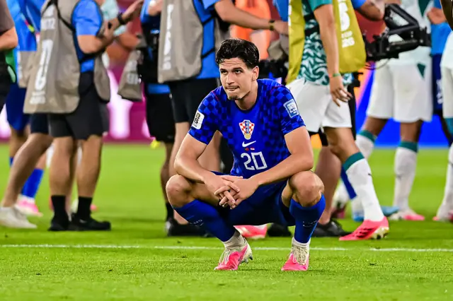 Igor Matanovic of Croatia looks dejected after his team's loss to Portugal