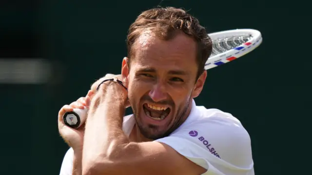 Daniil Medvedev in action
