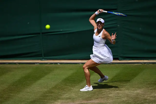 Belinda Bencic of Switzerland in action
