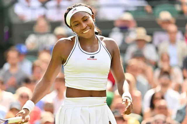 Coco Gauff smiles
