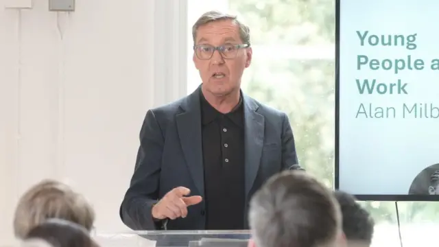 Alan Milburn speaks to the media on the publication of the interim Milburn Report, 28 May