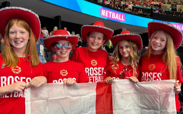 England fans waiting to cheer on The Roses