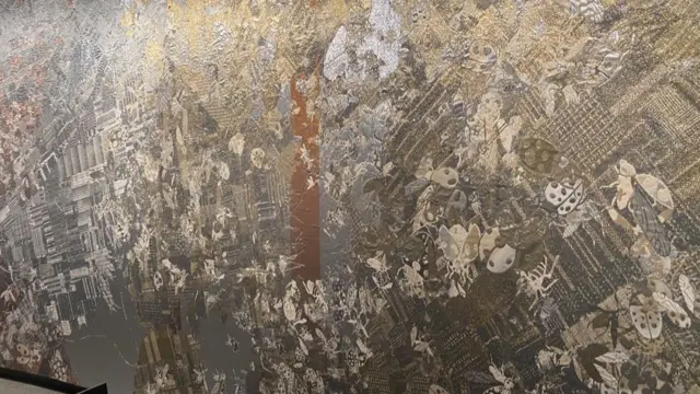 A mural on a wall