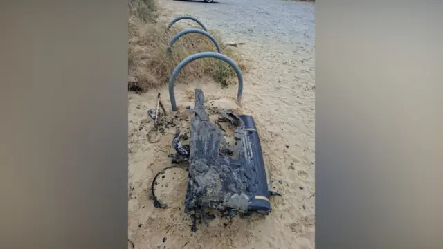 Burnt out disposable BBQ