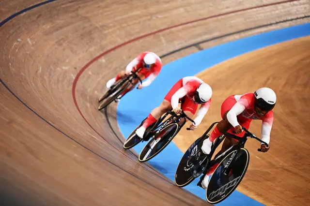 Rhianna Parris-Smith of Team England competes during the Women's Team Sprint Qualifying in the Track Cycling on day seven of the Glasgow 2026 Commonwealth Games
