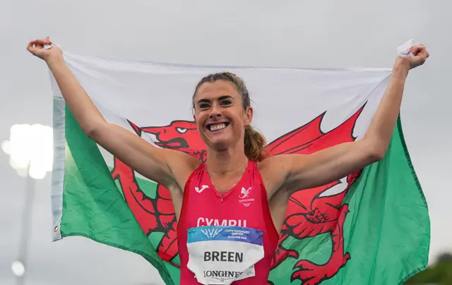 Silver medallist Olivia Breen (WAL) competes in the women's 100m T38 final