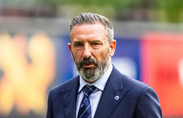 Rangers manager Derek McInnes at Tannadice