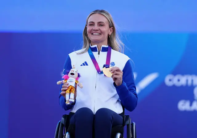 Gold medalist Melanie Woods of Team Scotland