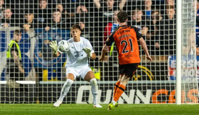 Jesse Randall missed a glorious late chance for United