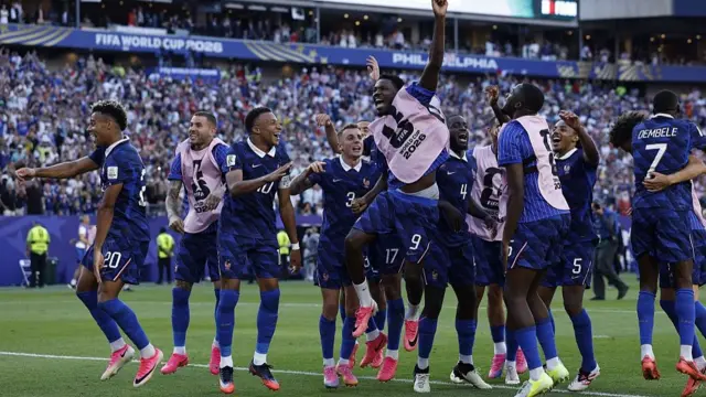 France players celebrate