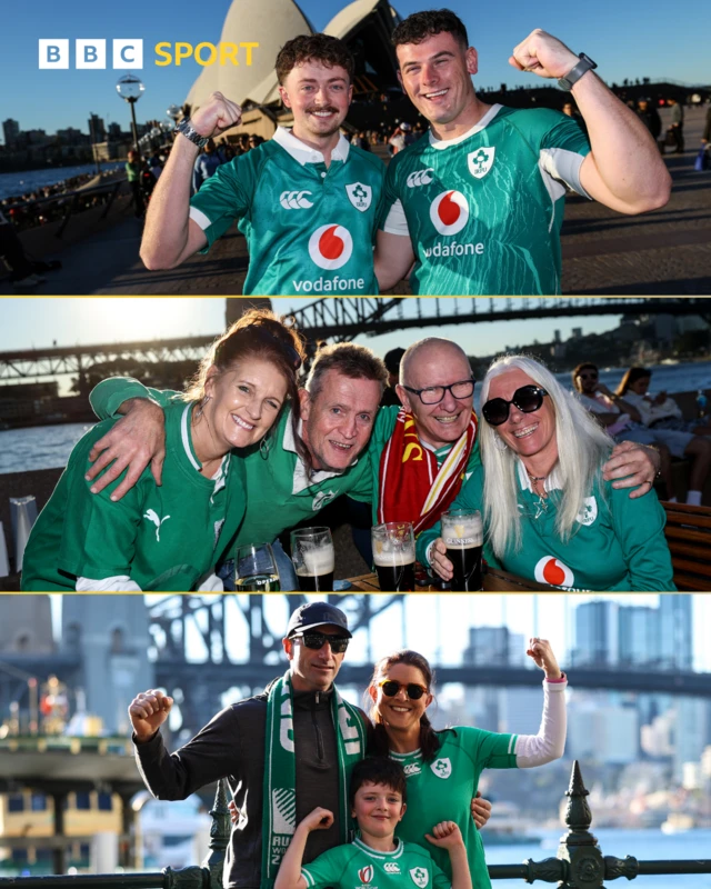 Ireland fans gather in Sydney ahead of the game