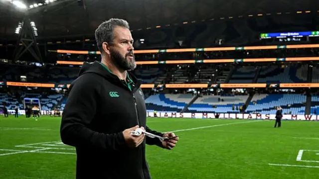 Ireland head coach Andy Farrell before the 2026 Nations Championship Round One match between Australia and Ireland