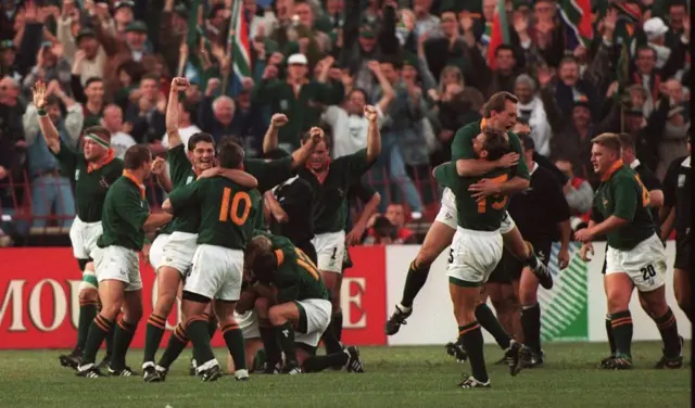 South Africa win the 1995 World Cup at Ellis Park