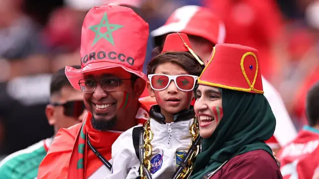 Morocco fans in the stadium