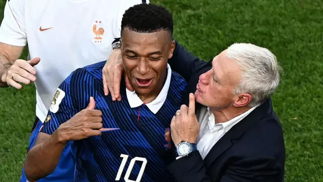 Didier Deschamps and Kylian Mbappe