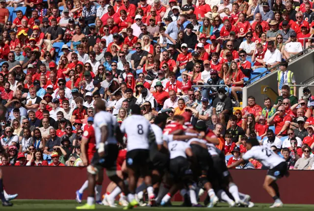 The crowd at Cardiff City Stadium
