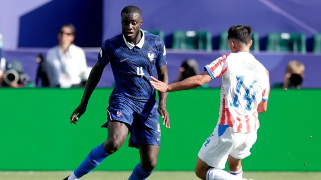 Dayot Upamecano on the ball