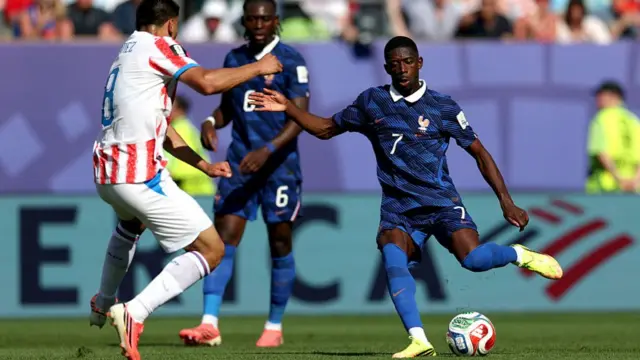 Ousmane Dembele on the ball