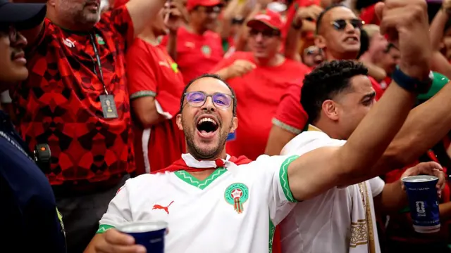 Morocco fans celebrate