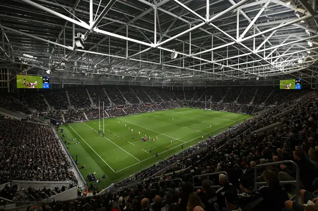 A general view of the stadium during the Nations Championship match between New Zealand All Blacks and France