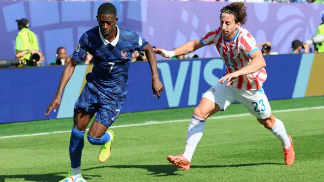 Ousmane Dembele on the ball