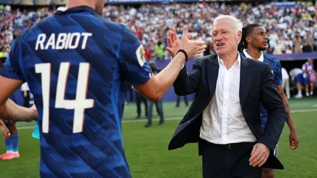 Didier Deschamps and Adrien Rabiot