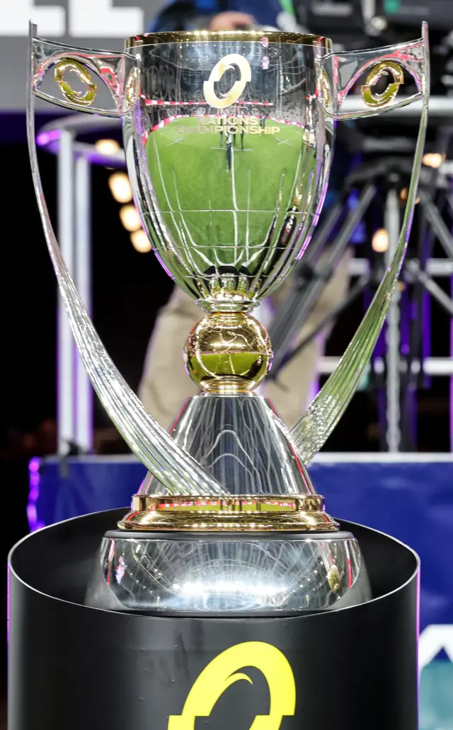 A view of the Nations Championship trophy