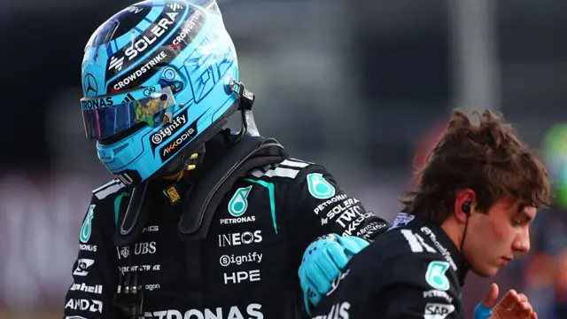 George Russell and Kimi Antonelli