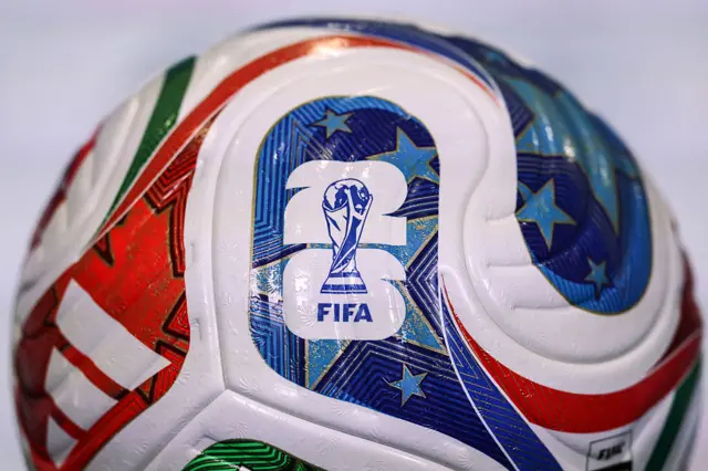 Zoomed in picture of the World Cup ball