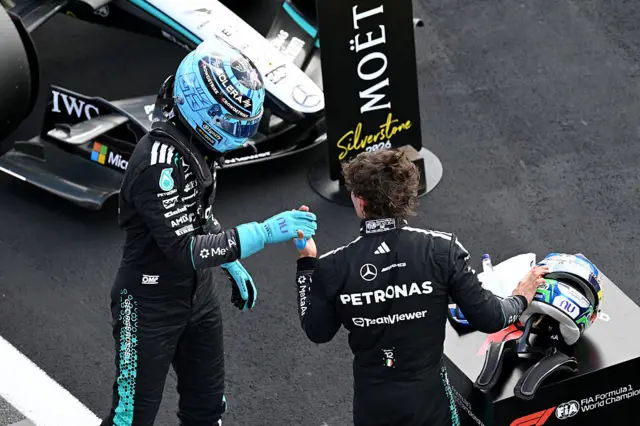 George Russell and Kimi Antonelli