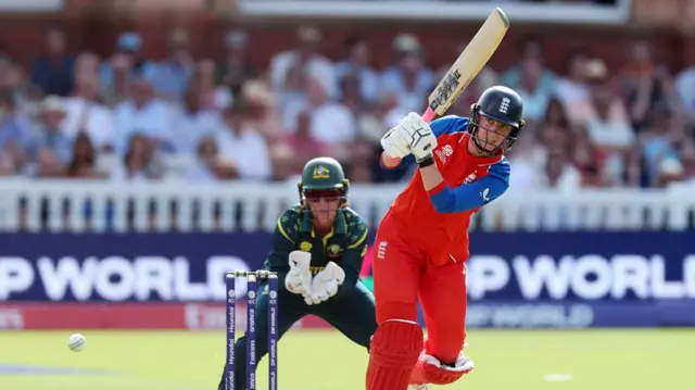 Freya Kemp of England bats