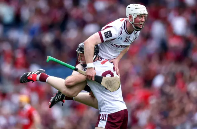 Galway players celebrate