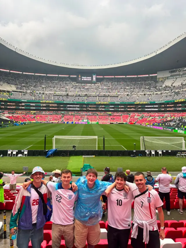 England fans at the Azteca