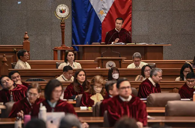 Senator judges in Philippine Vice President Sara Duterte's impeachment trial