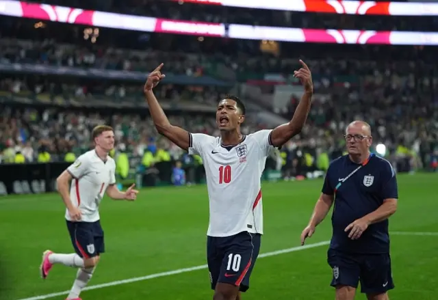 Jude Bellingham of England celebrates the victory