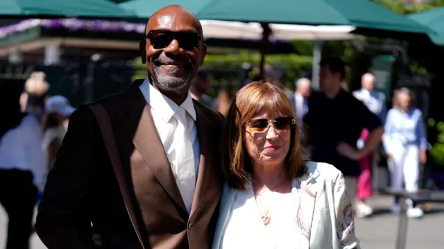 Sir Lenny Henry and Lisa Makin