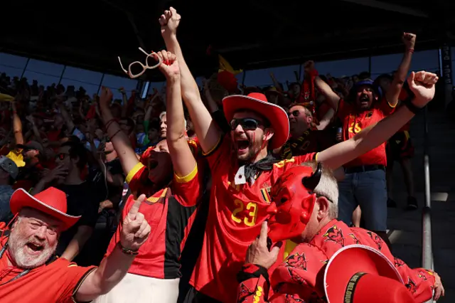 Fans of Belgium show their support